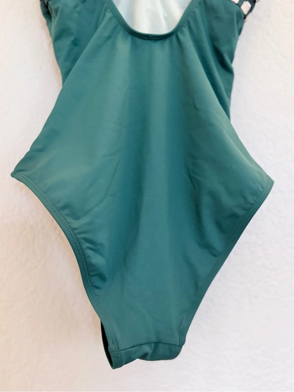 Cupshe Green Checkered Print Ruched One Piece Swimsuit Small